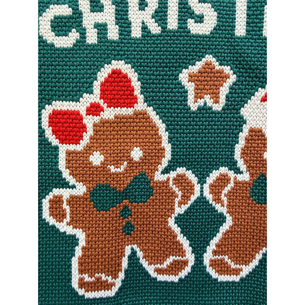 Knitted Holiday Handbag Giftbag NWOT Merry Christmas Gingerbread - Picture 4 of 5